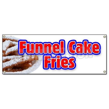 SIGNMISSION FUNNEL CAKE FRIES BANNER SIGN hot warm crisp delicious sweet food B-Funnels Cake Fries